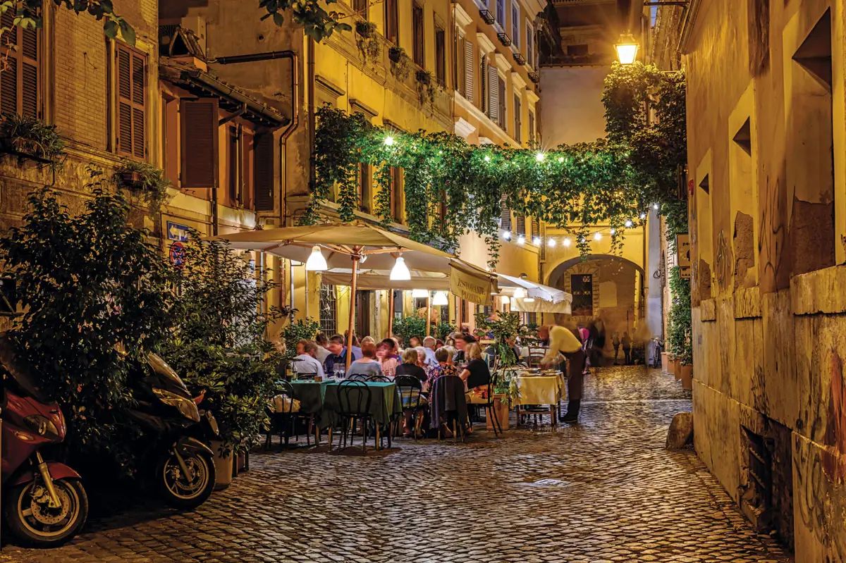 Trastevere neighborhood streets